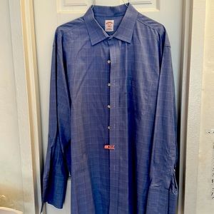 Brooks Brothers French cuff dress shirt 17.5 34 100% Cotton